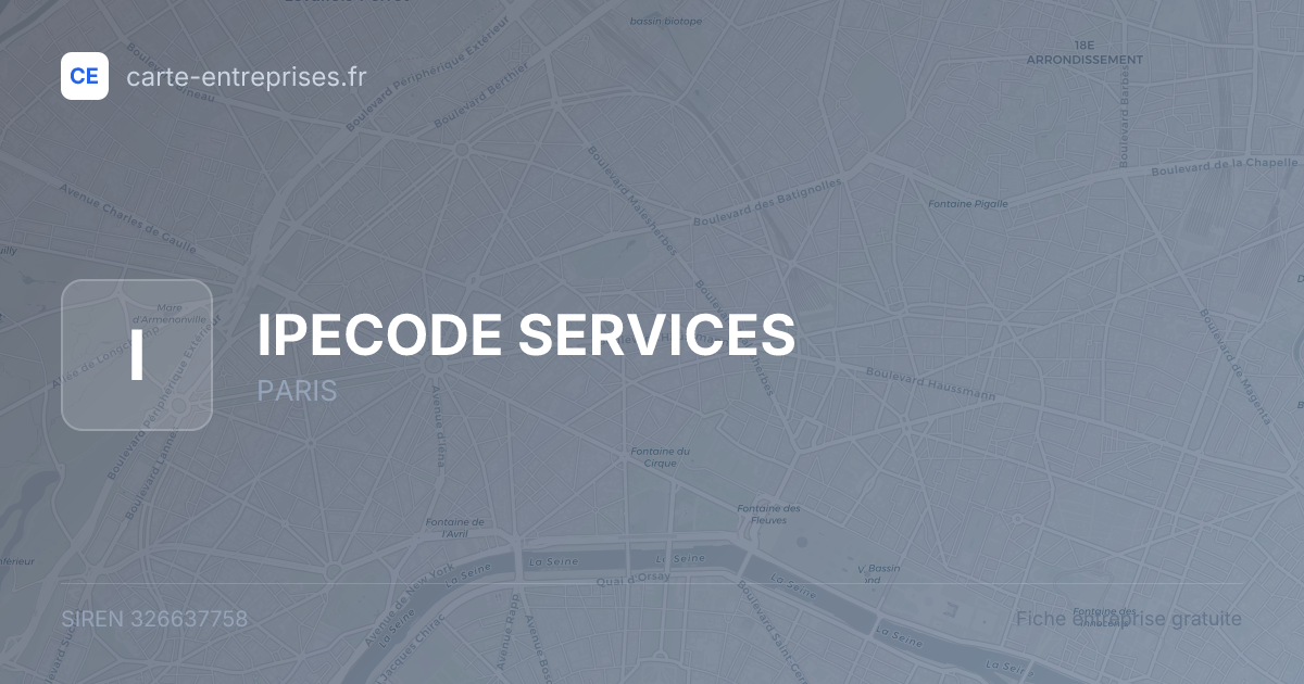 IPECODE SERVICES — 326637758 — fiche entreprise