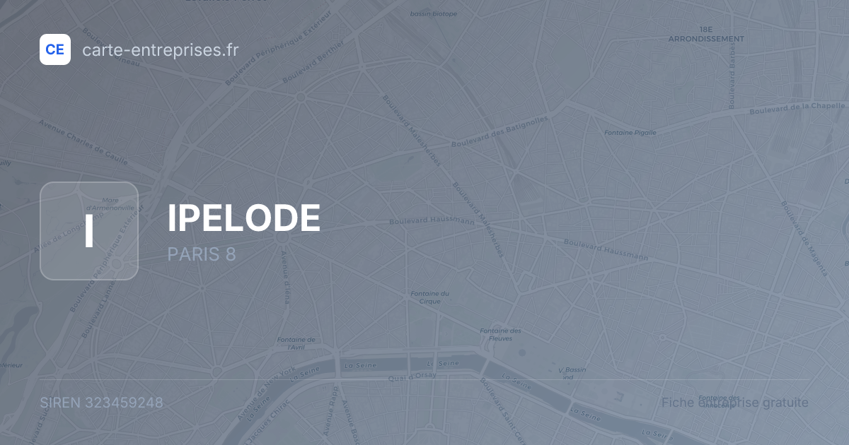 IPELODE — 323459248 — fiche entreprise