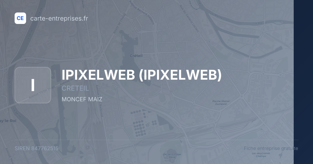 IPIXELWEB — 847762515 — fiche entreprise