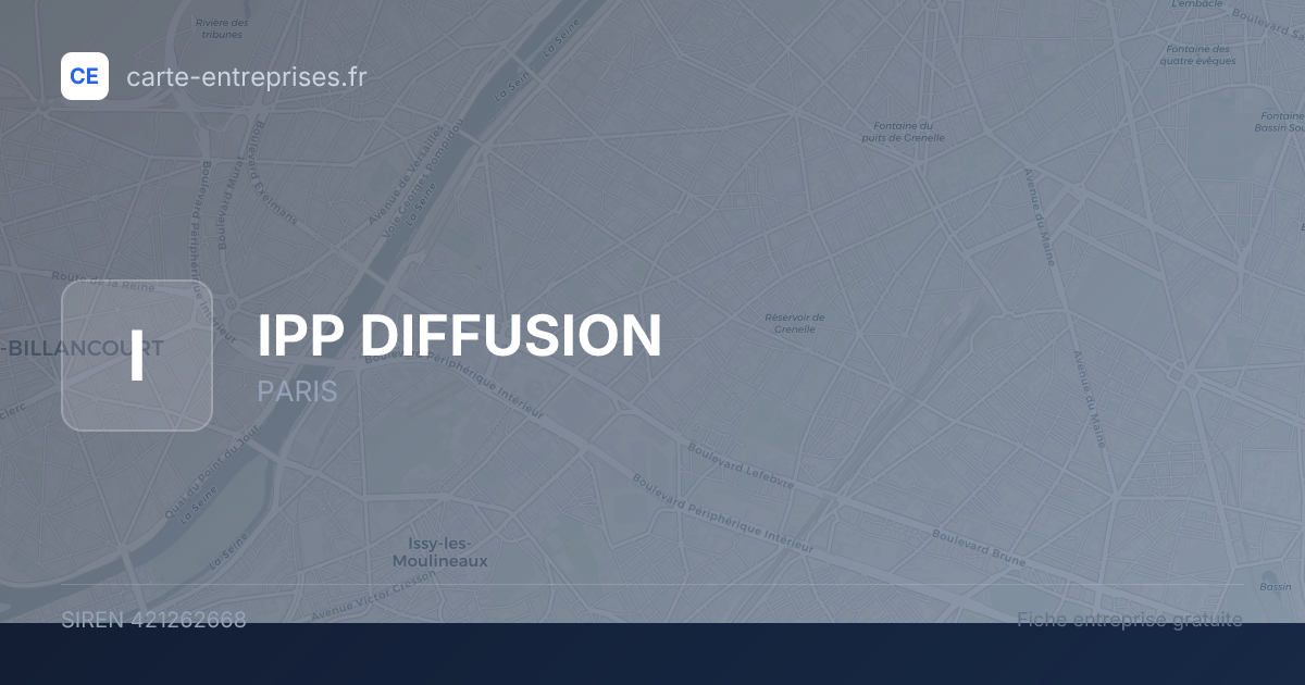 IPP DIFFUSION — 421262668 — fiche entreprise