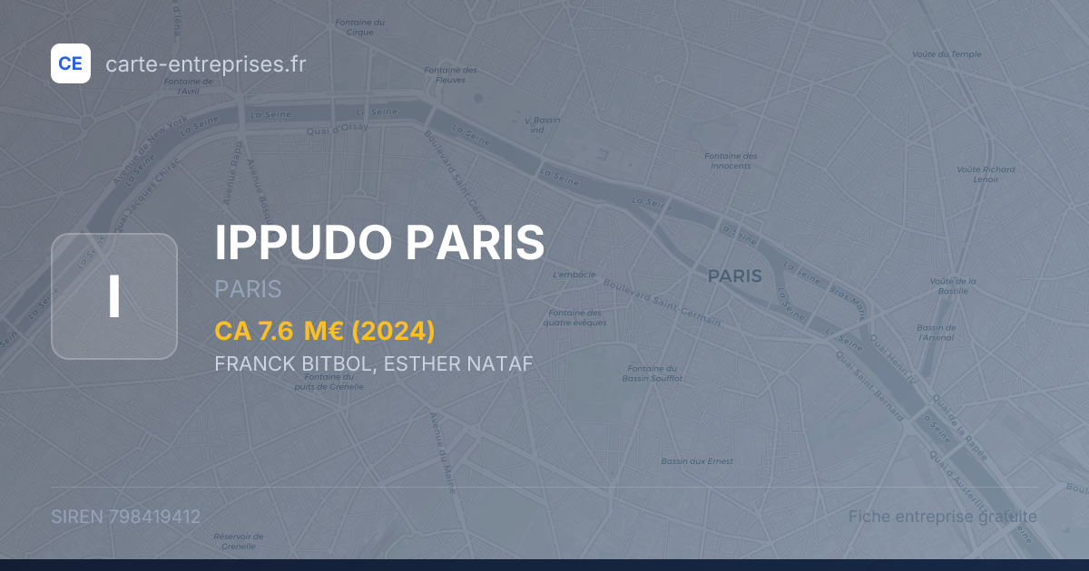 IPPUDO PARIS — 798419412 — fiche entreprise
