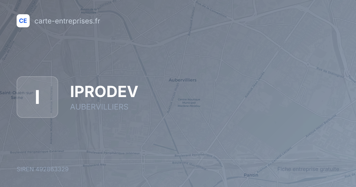 IPRODEV — 492863329 — fiche entreprise