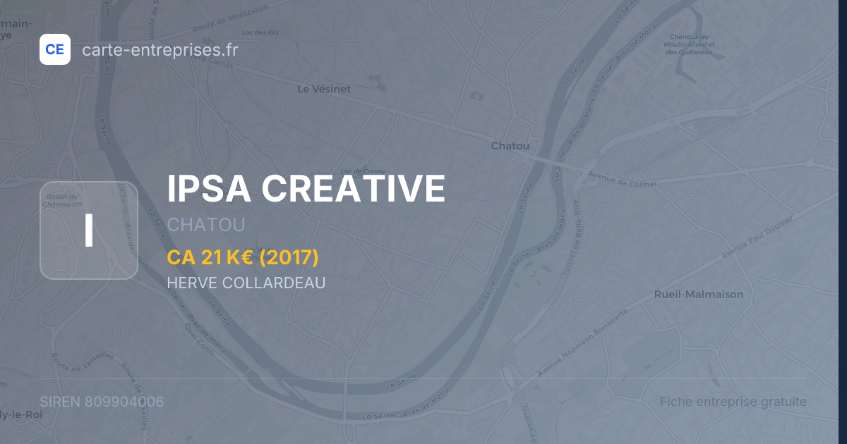 IPSA CREATIVE — 809904006 — fiche entreprise