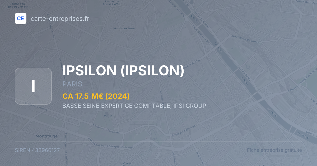 IPSILON — 433960127 — fiche entreprise