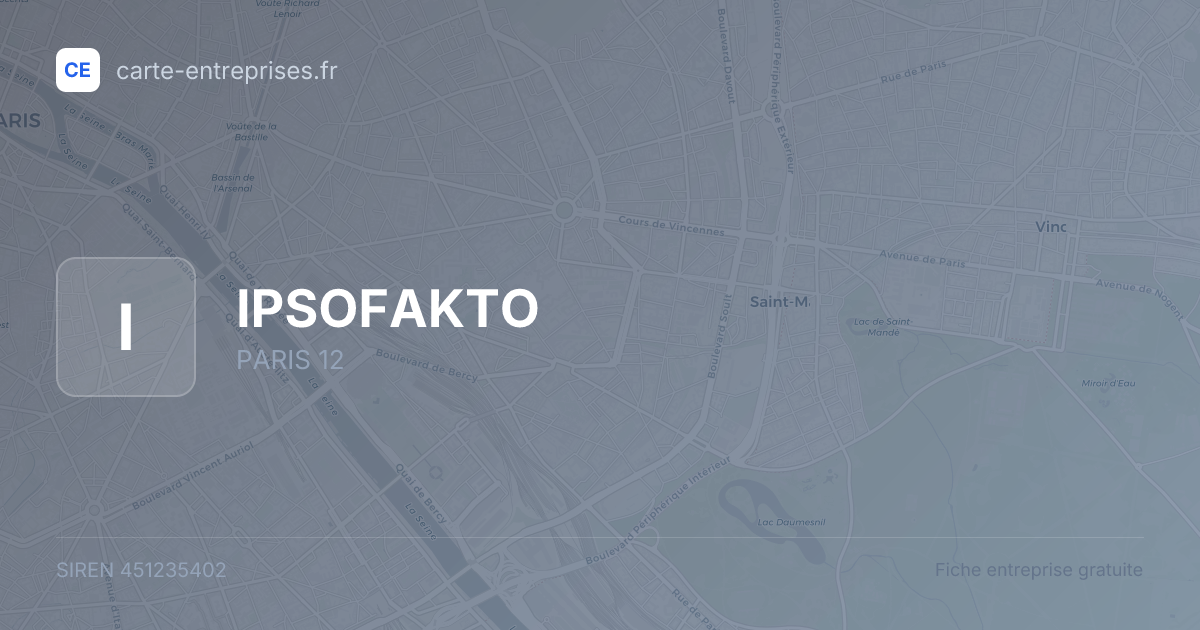 IPSOFAKTO — 451235402 — fiche entreprise