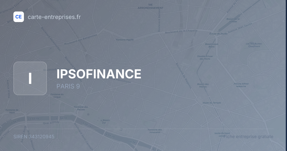 IPSOFINANCE — 343120945 — fiche entreprise