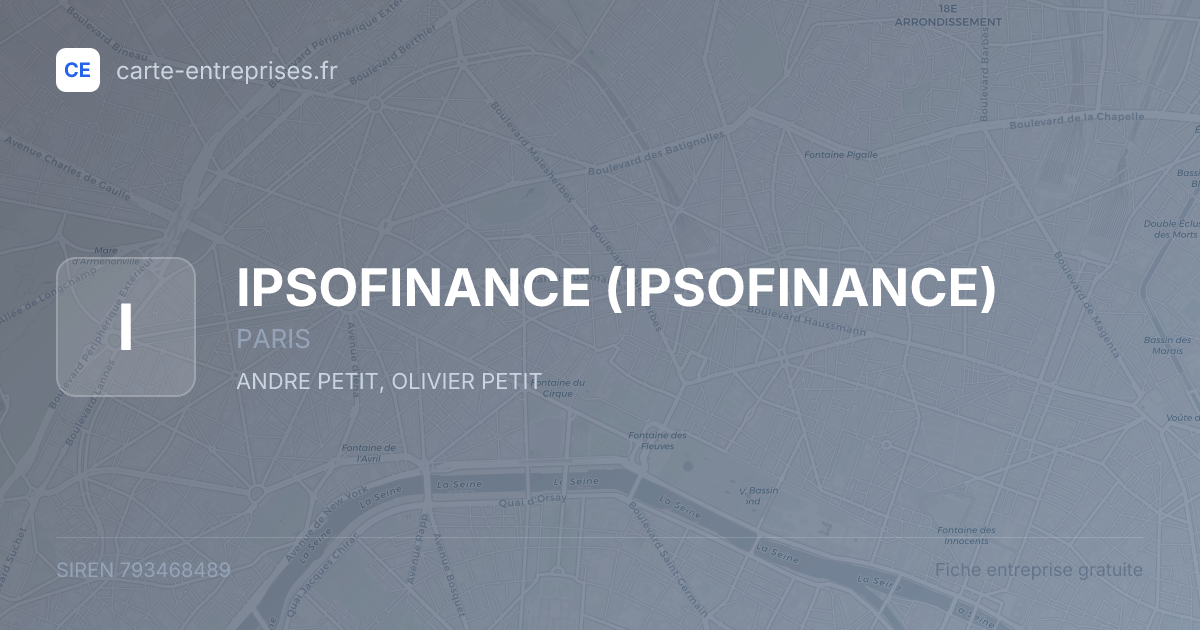 IPSOFINANCE — 793468489 — fiche entreprise