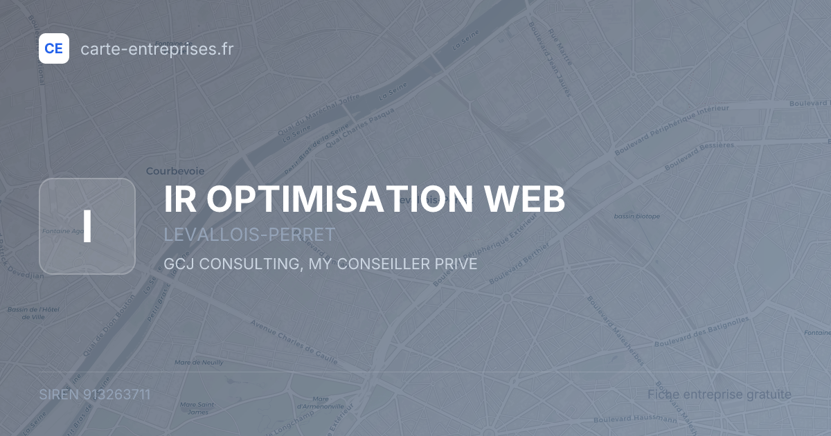 IR OPTIMISATION WEB — 913263711 — fiche entreprise