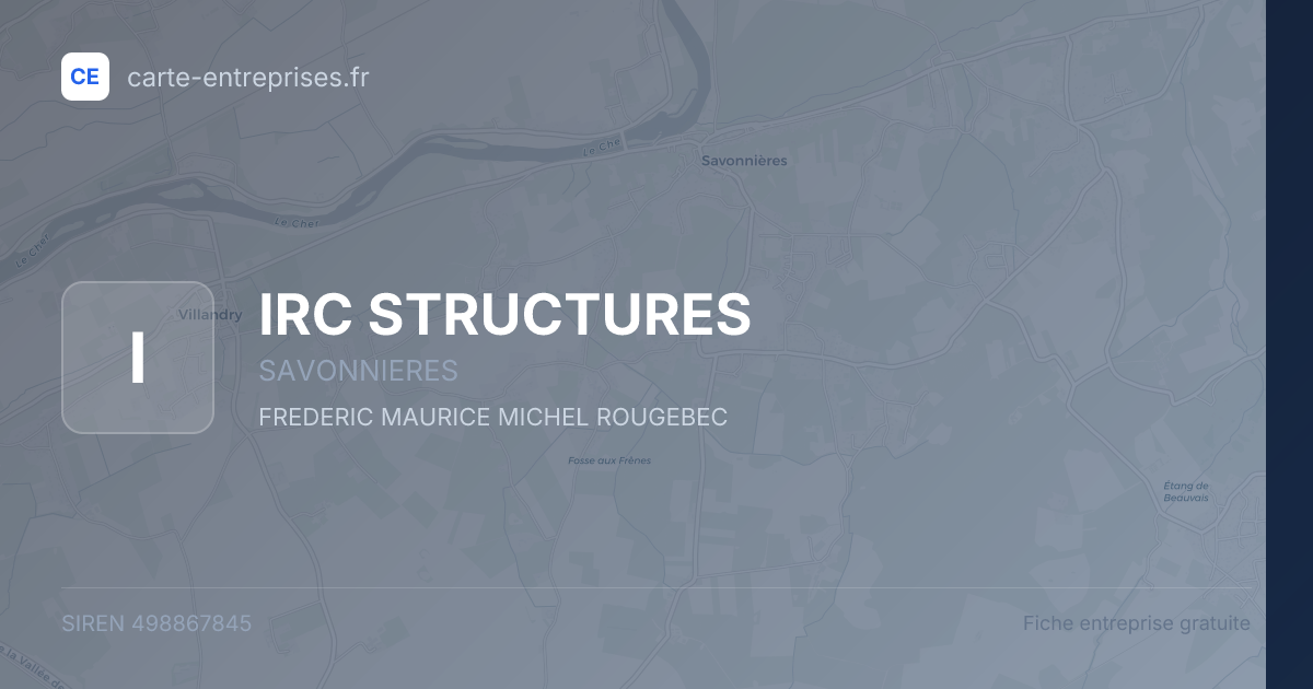 IRC STRUCTURES — 498867845 — fiche entreprise