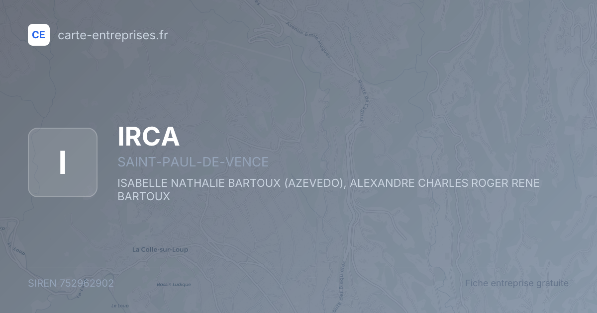 IRCA — 752962902 — fiche entreprise