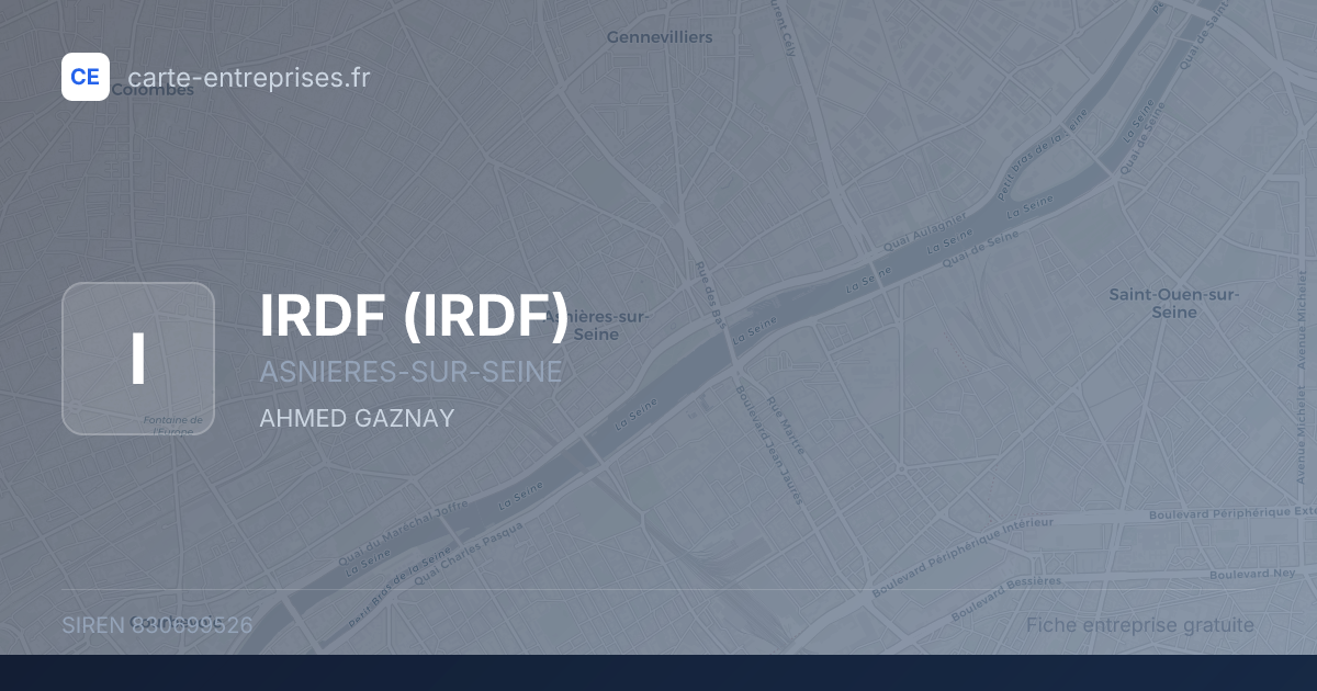 IRDF — 830699526 — fiche entreprise