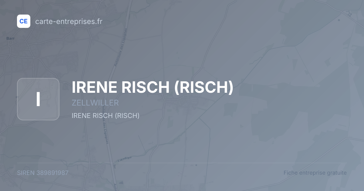 IRENE RISCH (RISCH) — 389891987 — fiche entreprise