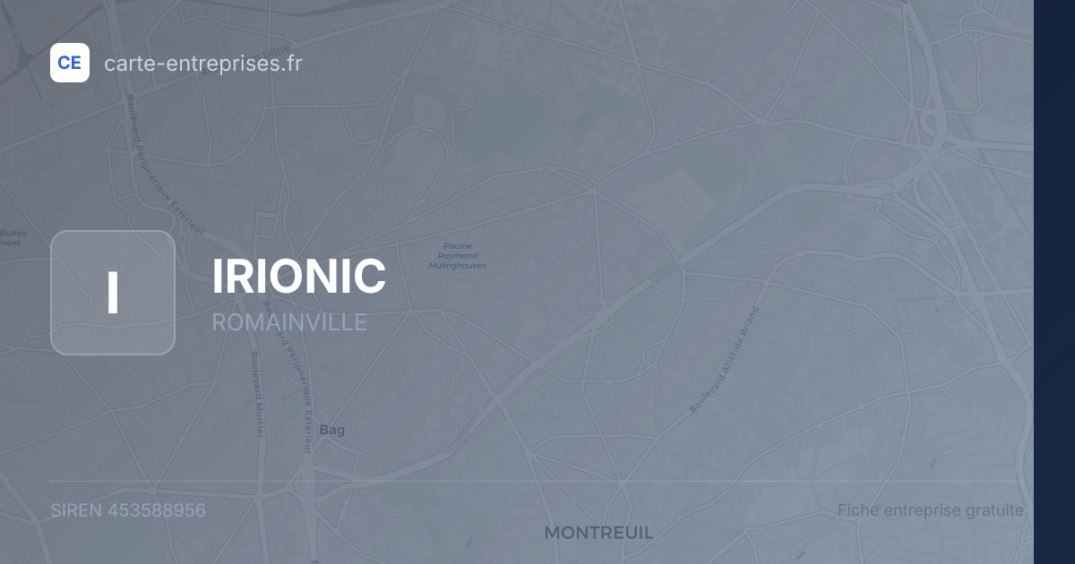 IRIONIC — 453588956 — fiche entreprise