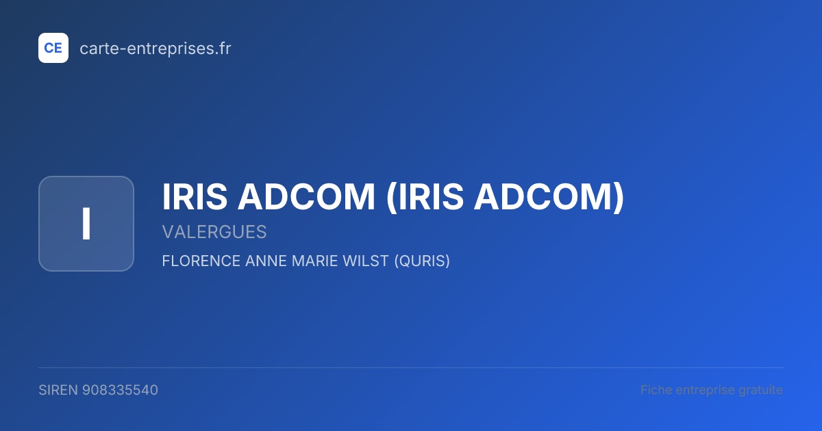 IRIS ADCOM — 908335540 — fiche entreprise