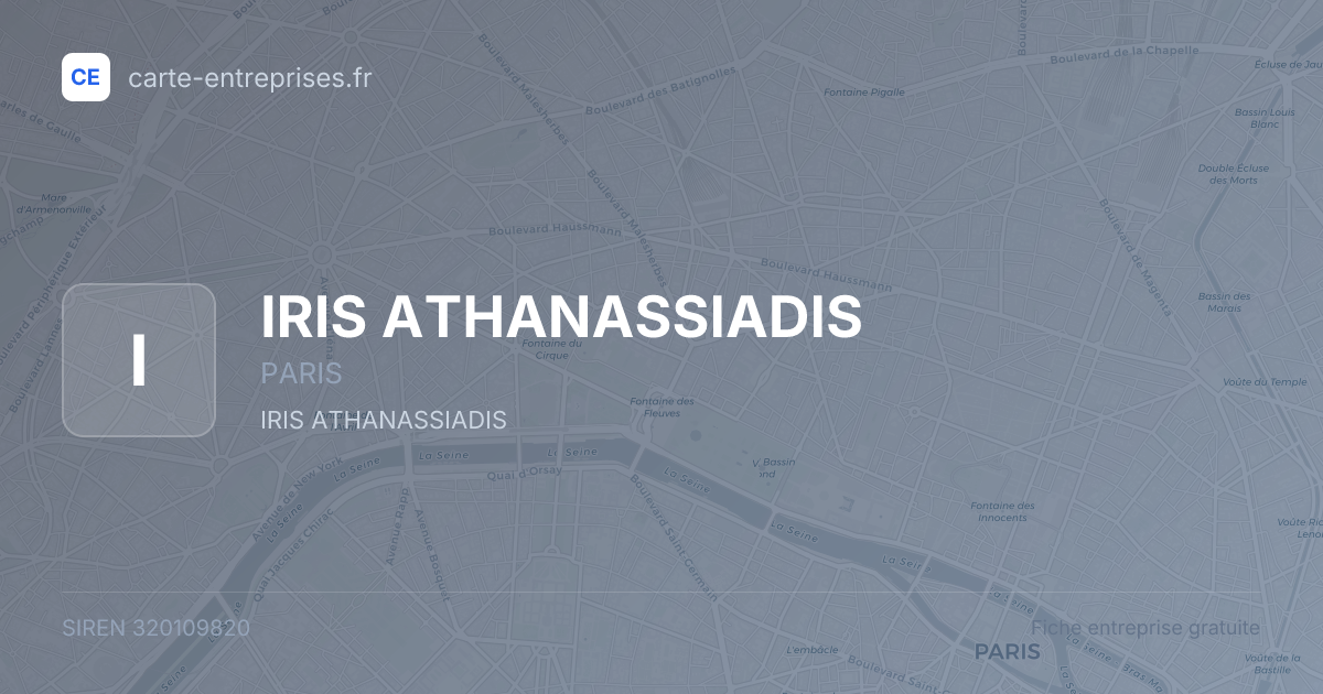 IRIS ATHANASSIADIS — 320109820 — fiche entreprise