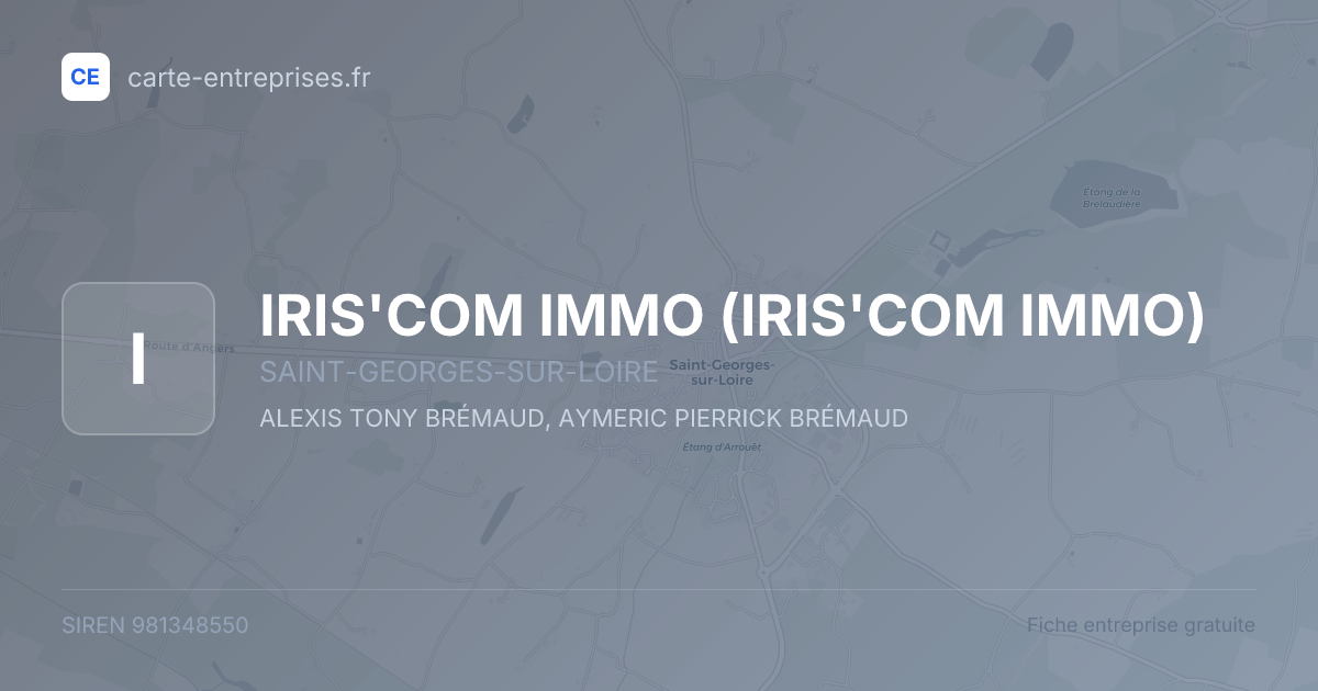 IRIS'COM IMMO — 981348550 — fiche entreprise
