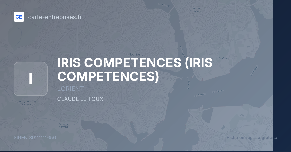 IRIS COMPETENCES — 892424656 — fiche entreprise