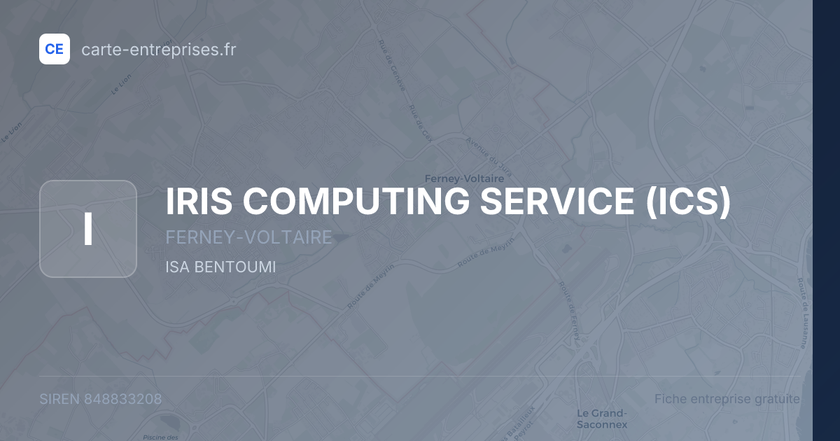 IRIS COMPUTING SERVICE (ICS) — 848833208 — fiche entreprise