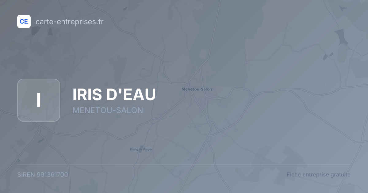 IRIS D'EAU — 991361700 — fiche entreprise