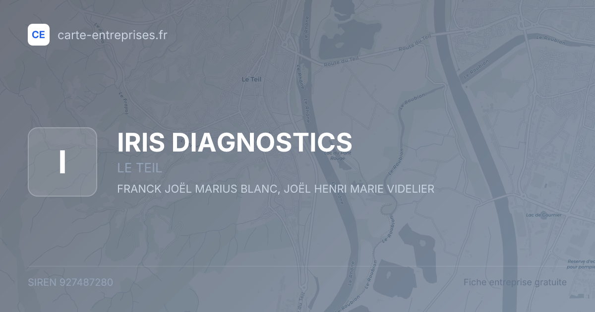 IRIS DIAGNOSTICS — 927487280 — fiche entreprise