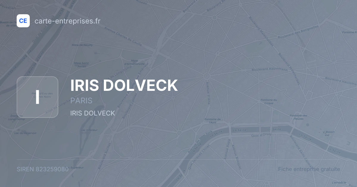 IRIS DOLVECK — 823259080 — fiche entreprise