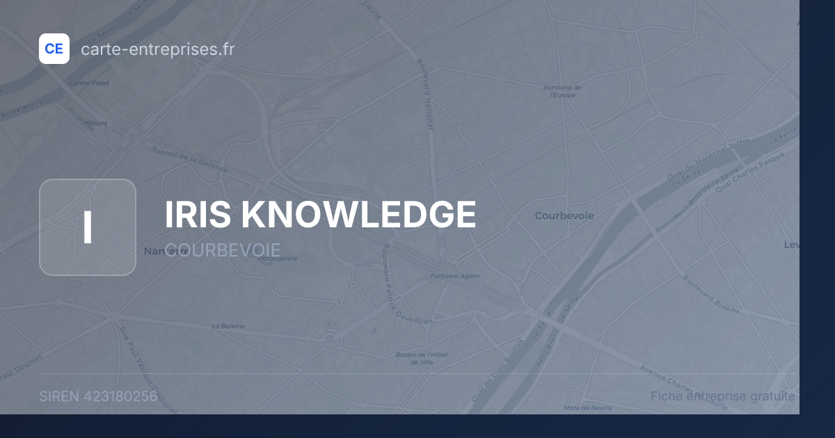 IRIS KNOWLEDGE — 423180256 — fiche entreprise
