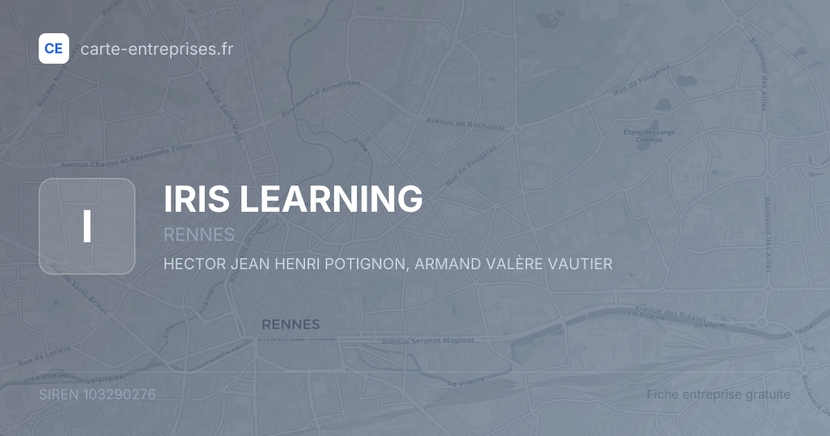 IRIS LEARNING — 103290276 — fiche entreprise