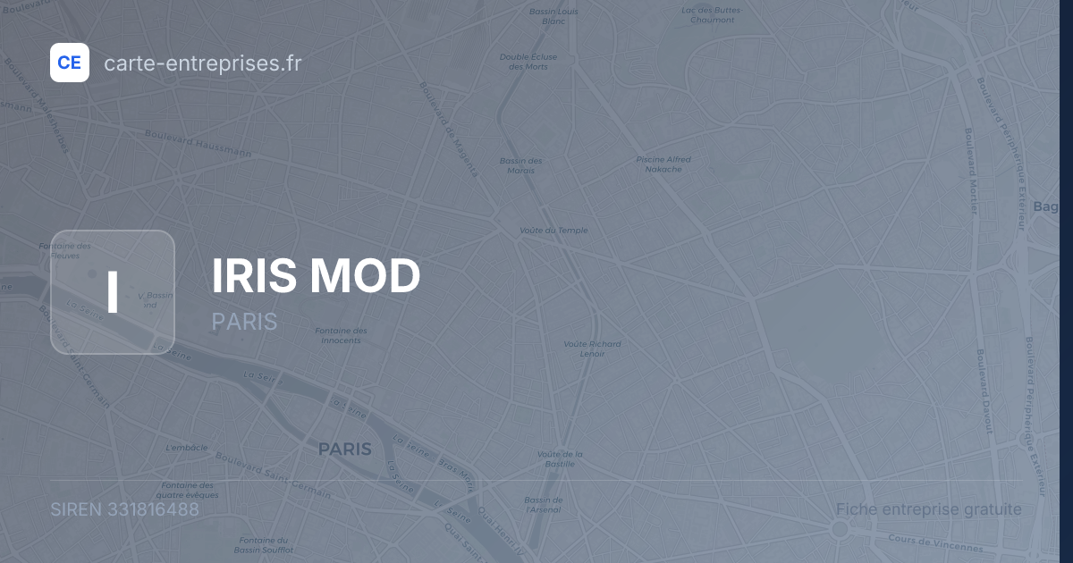 IRIS MOD — 331816488 — fiche entreprise