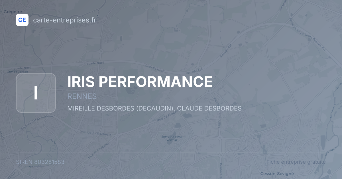 IRIS PERFORMANCE — 803281583 — fiche entreprise