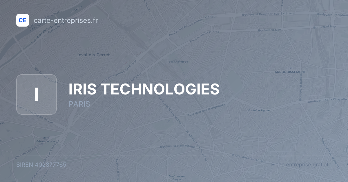 IRIS TECHNOLOGIES — 402877765 — fiche entreprise