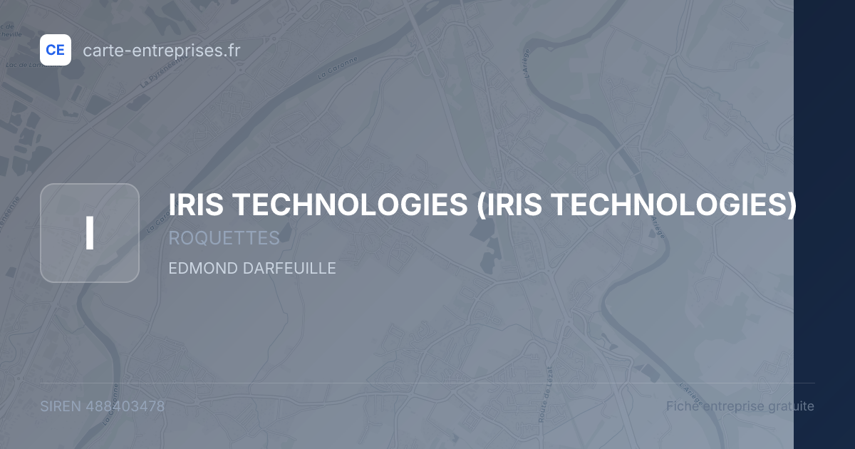 IRIS TECHNOLOGIES — 488403478 — fiche entreprise