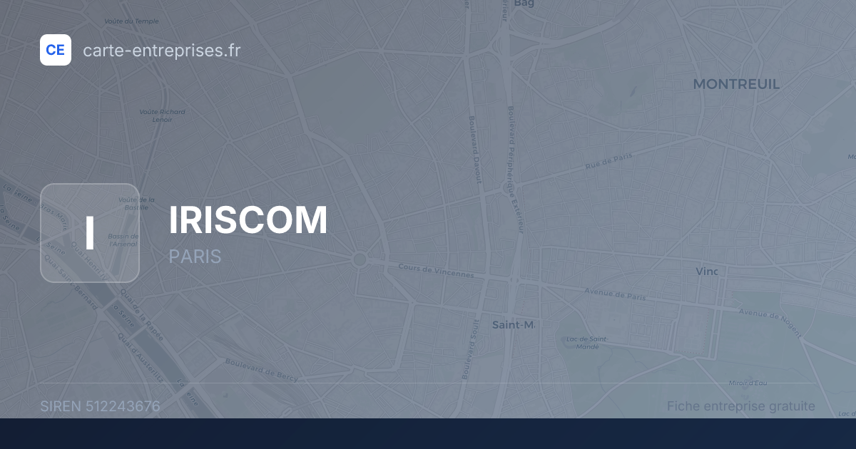 IRISCOM — 512243676 — fiche entreprise