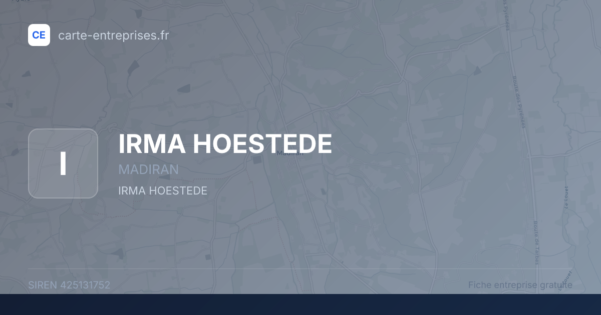 IRMA HOESTEDE — 425131752 — fiche entreprise