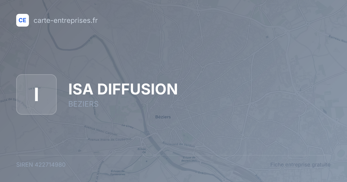 ISA DIFFUSION — 422714980 — fiche entreprise