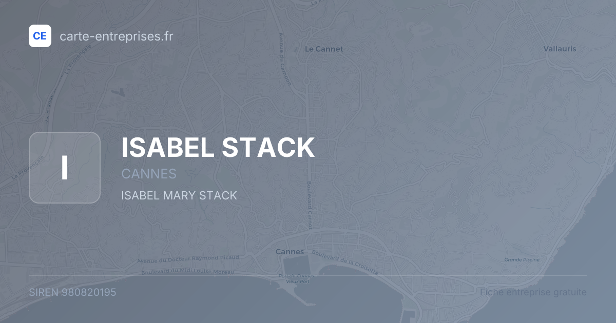 ISABEL STACK — 980820195 — fiche entreprise