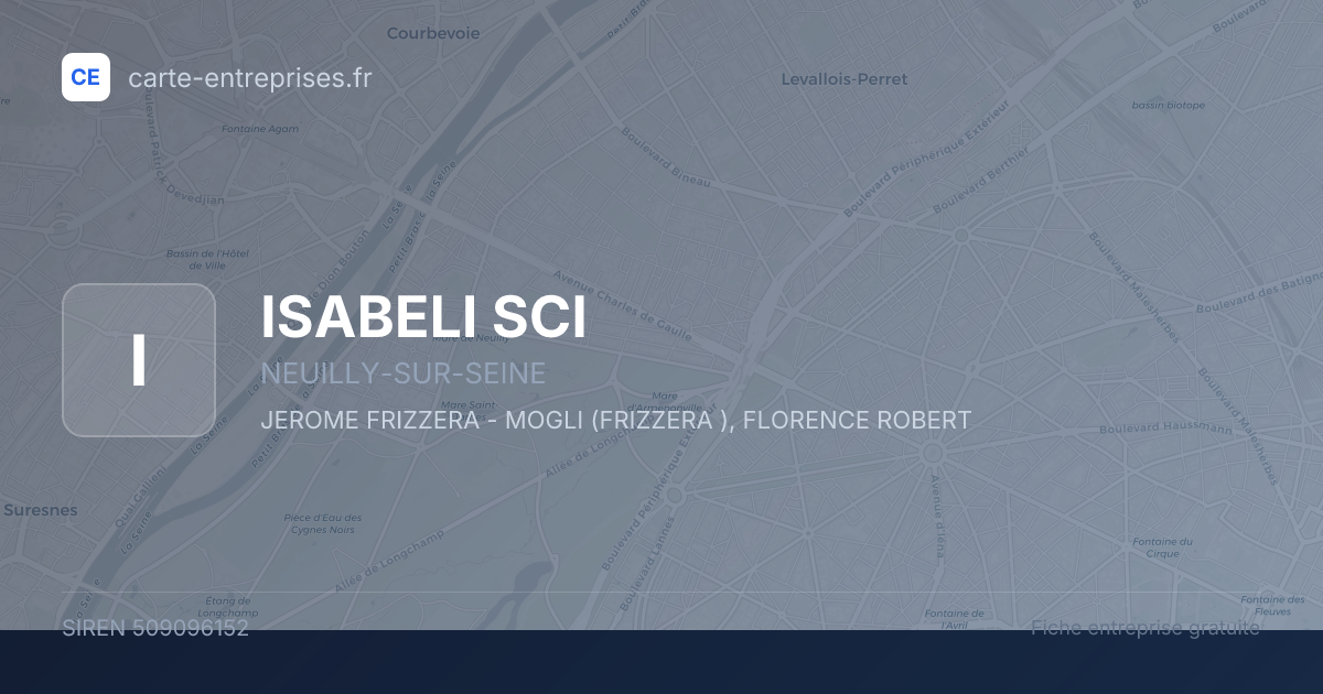 ISABELI SCI — 509096152 — fiche entreprise