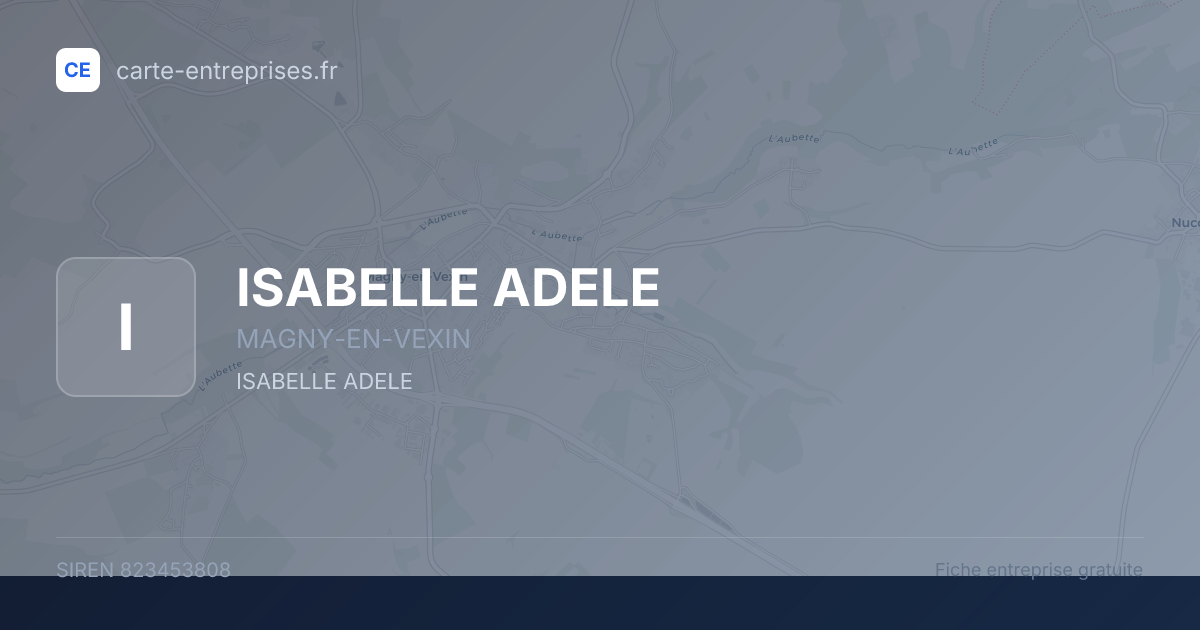 ISABELLE ADELE — 823453808 — fiche entreprise