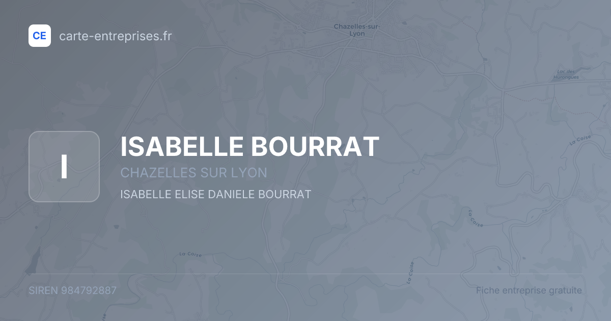 ISABELLE BOURRAT — 984792887 — fiche entreprise
