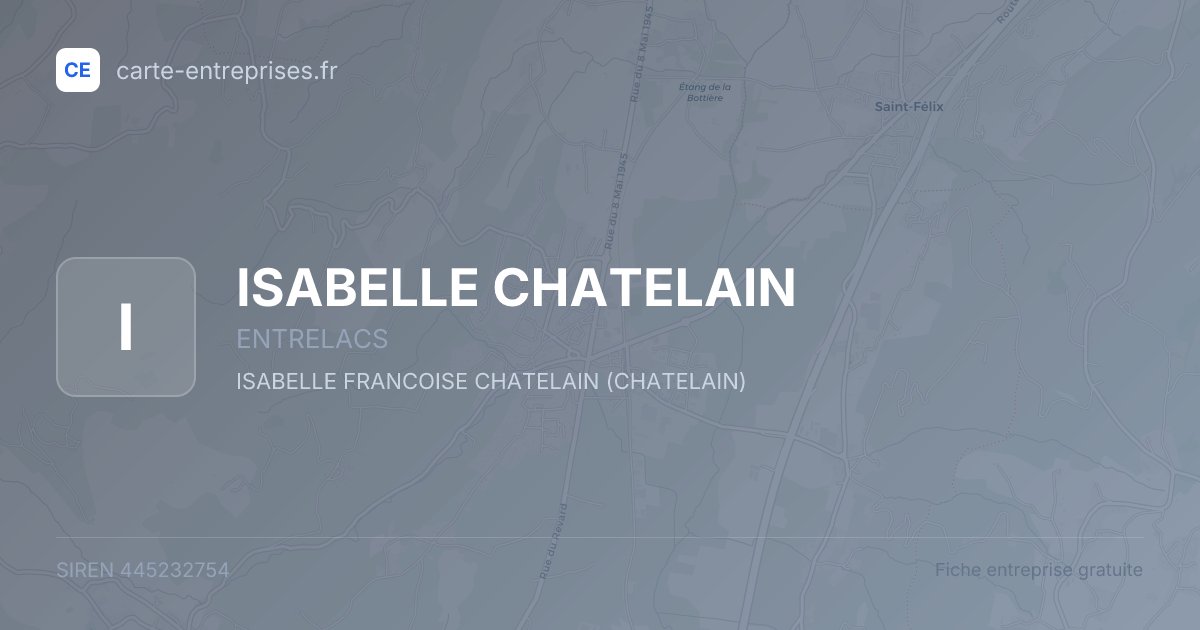 ISABELLE CHATELAIN — 445232754 — fiche entreprise