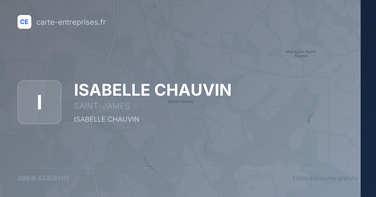 ISABELLE CHAUVIN — 449591411 — fiche entreprise