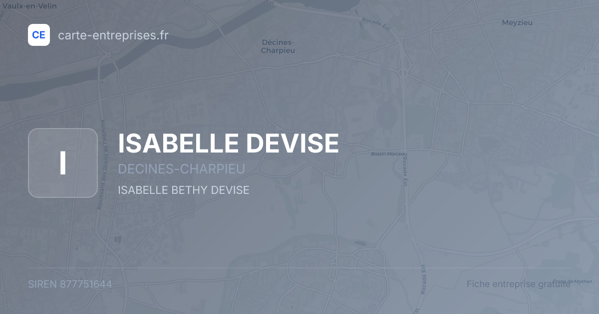 ISABELLE DEVISE — 877751644 — fiche entreprise