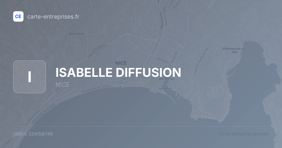 ISABELLE DIFFUSION — 334158748 — fiche entreprise