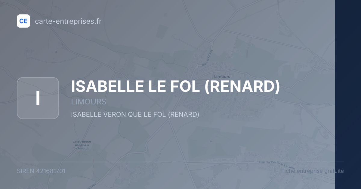 ISABELLE LE FOL (RENARD) — 421681701 — fiche entreprise