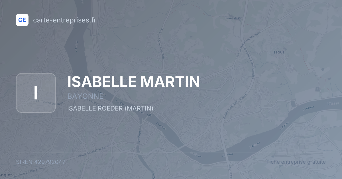 ISABELLE MARTIN — 429792047 — fiche entreprise