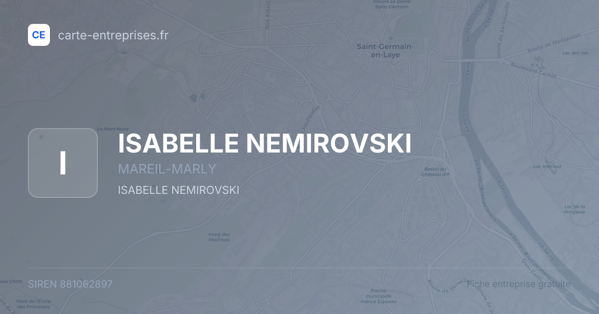 ISABELLE NEMIROVSKI — 881062897 — fiche entreprise