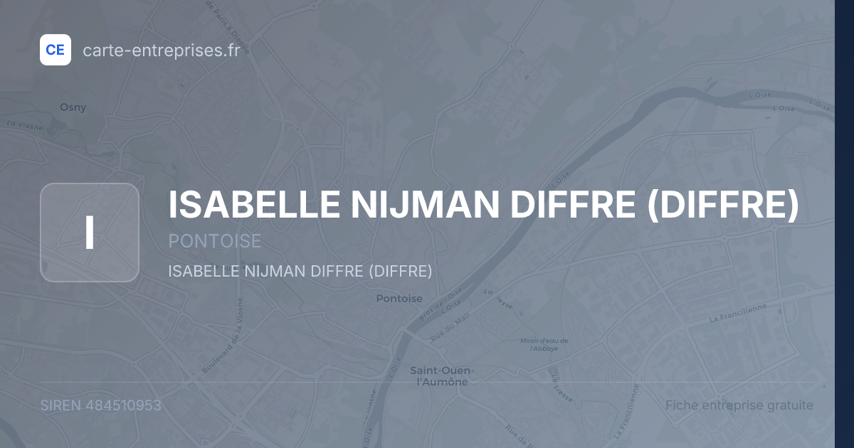 ISABELLE NIJMAN DIFFRE (DIFFRE) — 484510953 — fiche entreprise