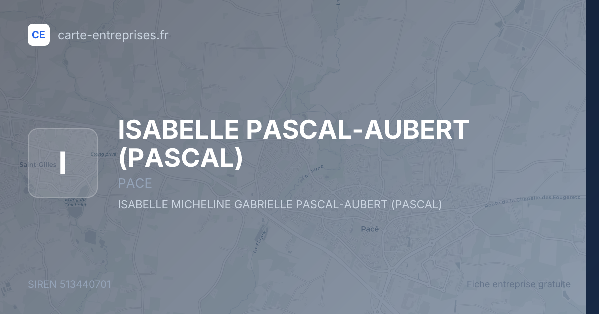 ISABELLE PASCAL-AUBERT (PASCAL) — 513440701 — fiche entreprise