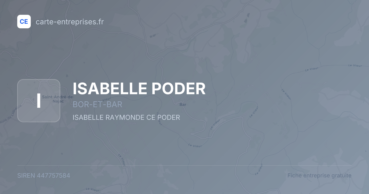 ISABELLE PODER — 447757584 — fiche entreprise