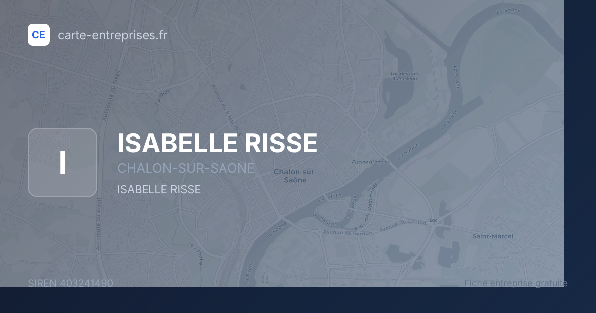 ISABELLE RISSE — 403241490 — fiche entreprise
