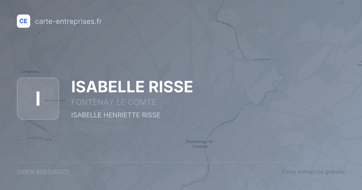ISABELLE RISSE — 805335072 — fiche entreprise